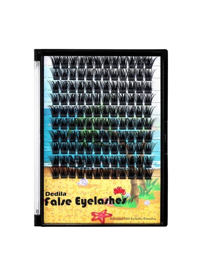 Dedila 120Pcs 8-20Mm Available Handmade D Curl Wide Stem Individual False Eyelashes Cluster Eyelash Extensions Dramatic Look Volume Eye Lashes Set Home Diy Lashes (20Mm) - Image 2