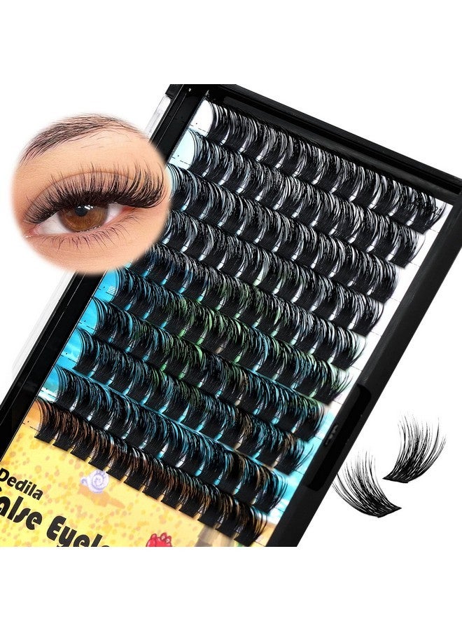 Dedila 120Pcs 8-20Mm Available Handmade D Curl Wide Stem Individual False Eyelashes Cluster Eyelash Extensions Dramatic Look Volume Eye Lashes Set Home Diy Lashes (20Mm) - Image 1