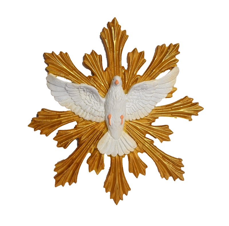 KariGhar® Faith Dove Holy Spirit Catholic wall Hanging Idol Perfect for Prayer Room/Drawing Room/Decoration & Gifting A0055 (3 x 13 x 13 cm) (5 x 5 INCH) - Image 3