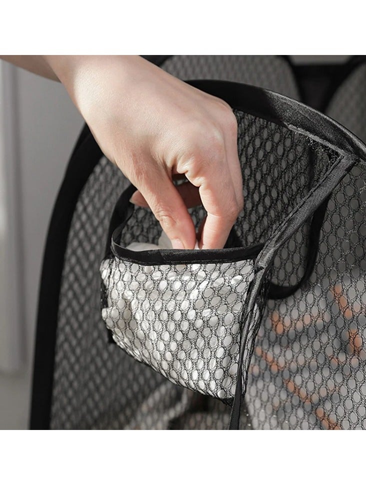2 Pack Folding Dirty Laundry Basket Portable Clothes Basket Bathroom Cloth Mesh Hamper Laundry Organizers Storage Pouch  - Image 5