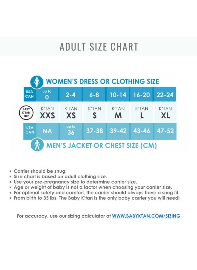 Baby K'tan Aby K'Tan Baby Carrier: 1 Easy Pre Wrapped Soft Slip On No Rings No Buckles 5 In 1 Baby Sling Gift The Best Hands Free Infant Wrap For Newborn To Toddler Up To 35Lb (See Size Chart)  - Image 2