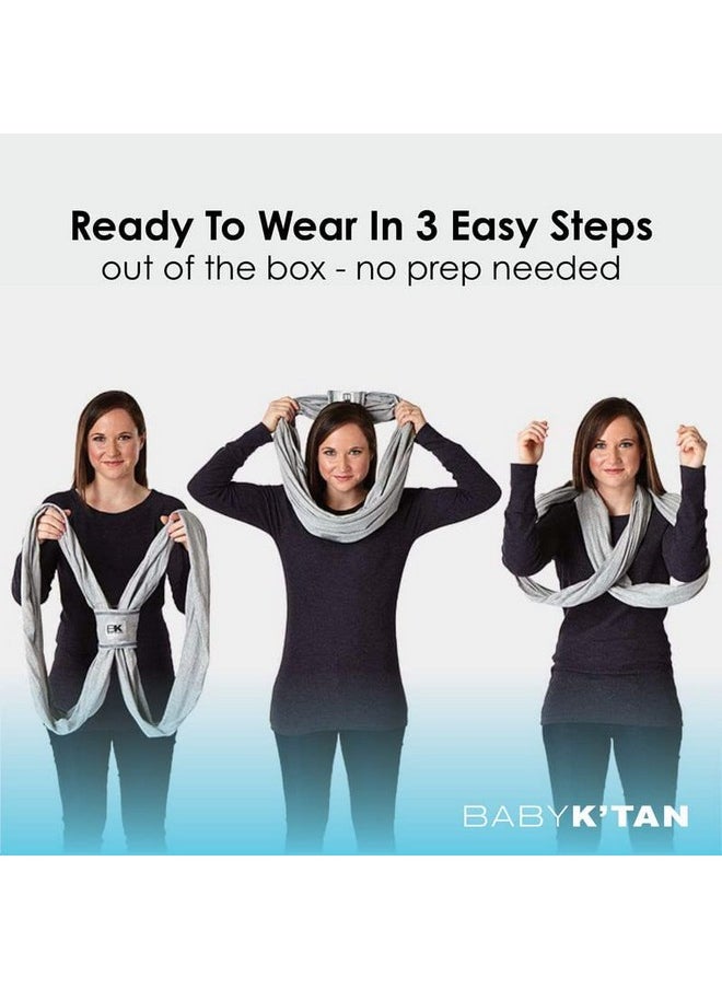 Baby K'tan Aby K'Tan Baby Carrier: 1 Easy Pre Wrapped Soft Slip On No Rings No Buckles 5 In 1 Baby Sling Gift The Best Hands Free Infant Wrap For Newborn To Toddler Up To 35Lb (See Size Chart)  - Image 3