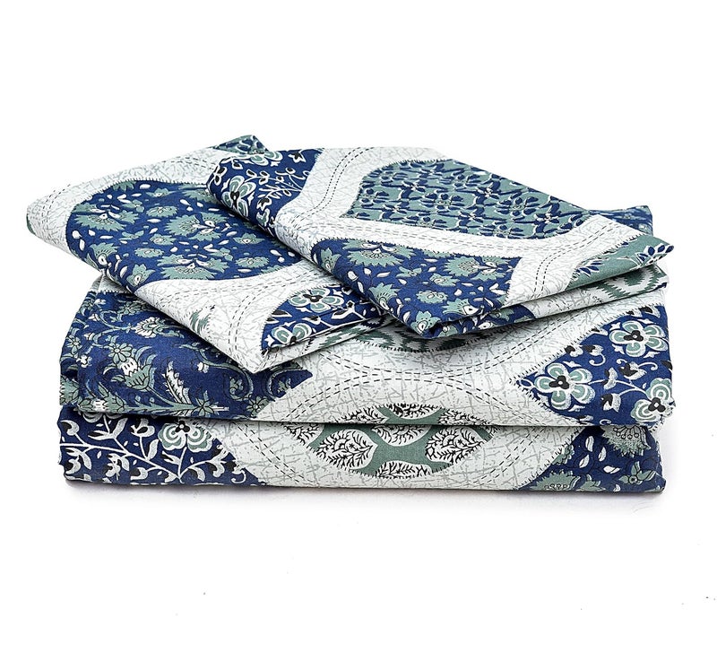 RRC Super Soft Cotton King Size Bedsheet Jaipuri Print 90X108 Inch Size with 2 Pillow Covers 154 TC Cotton Bedsheet with Pillow Cover - Image 2