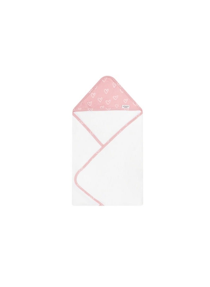 infancie Bamboo Hooded Baby Towel – 75 cm x 75 cm, Suitable for Newborn to 4 Years, Pink
