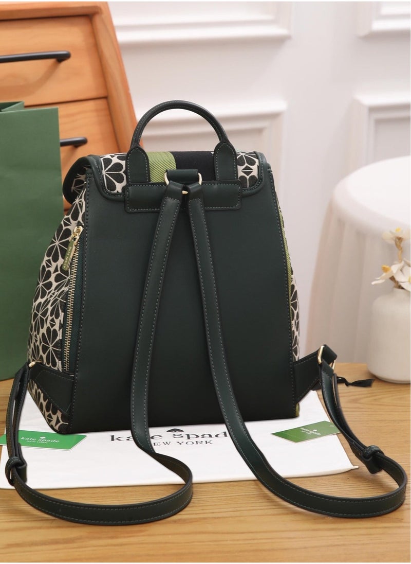 Kate Spade Kate Spade Spade Flower Jacquard Hearts Medium Flap Backpack - Image 3