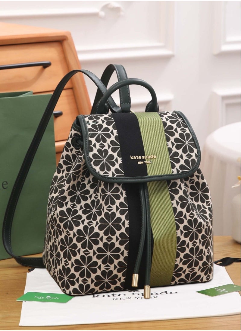 Kate Spade Kate Spade Spade Flower Jacquard Hearts Medium Flap Backpack - Image 1