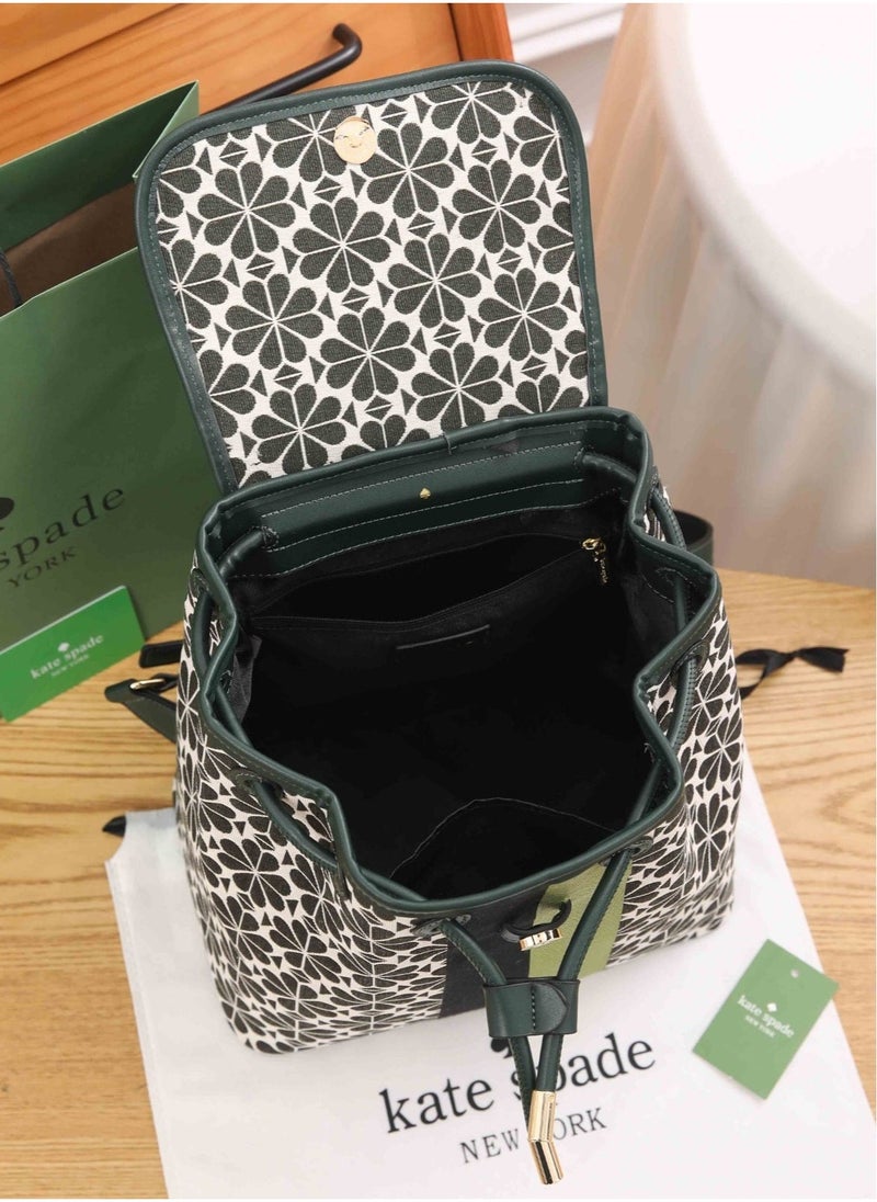 Kate Spade Kate Spade Spade Flower Jacquard Hearts Medium Flap Backpack - Image 4