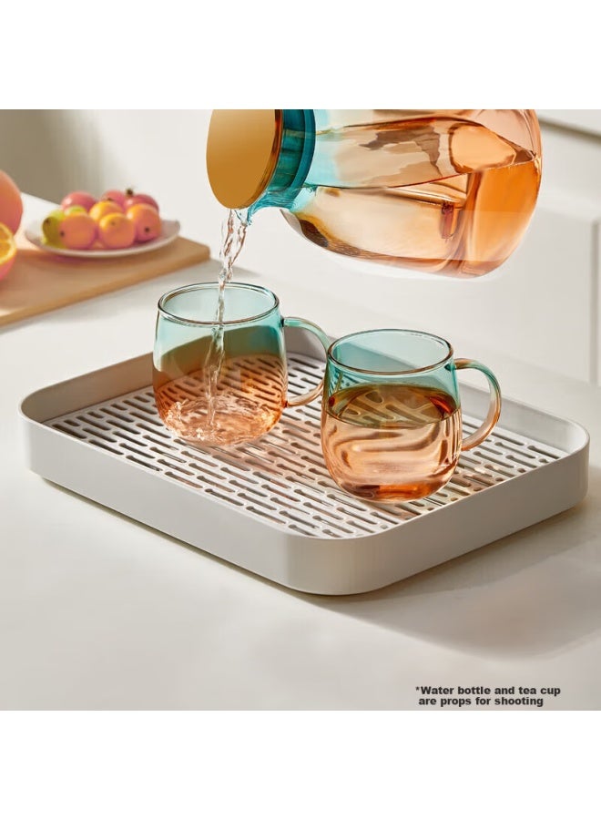Yihutea Tea Tray, Rectangular Draining Tray For Cups, Small Luxury Water Collection Tray, Teapot Cup Holder, Tea Table, Plastic Filter Tray - Image 1