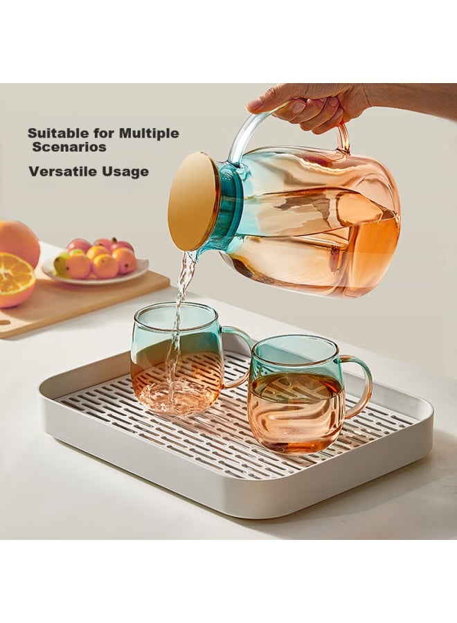 Yihutea Tea Tray, Rectangular Draining Tray For Cups, Small Luxury Water Collection Tray, Teapot Cup Holder, Tea Table, Plastic Filter Tray - Image 4