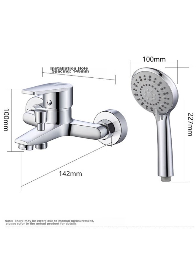 Larsd Shower Faucet Mixer Valve Set, Bathtub Faucet Hot And Cold Three-unit Shower Head Switch Ld72041 - Image 1