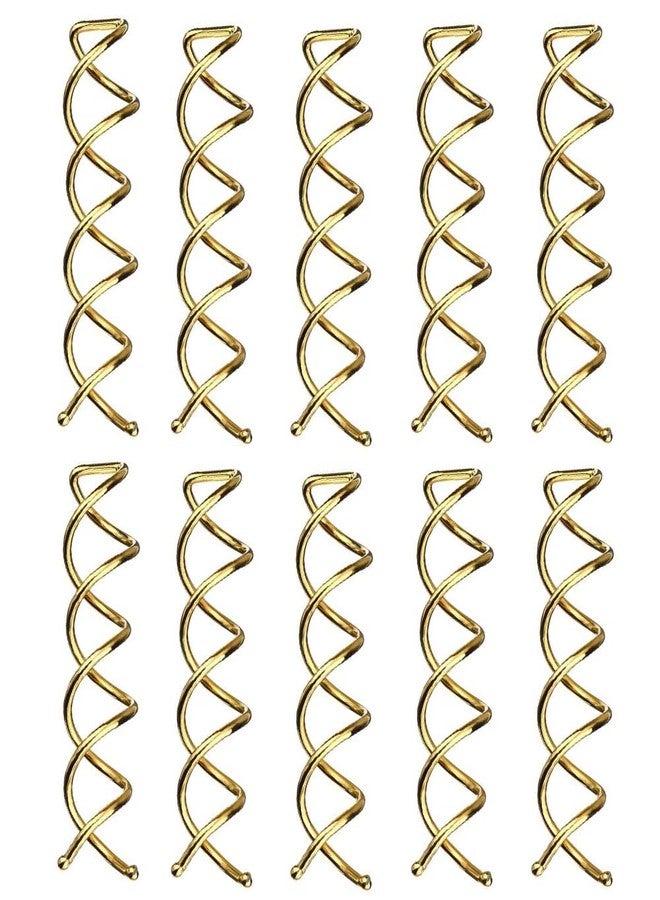 لهايف مجموعة من 10 دبابيس شعر حلزونية، دبابيس دوارة، مشبك شعر حلزوني، عصا دوارة للكعكة، أداة لعمل كعكة شعر فوضوية، دبابيس شعر مثالية للكعكة الصغيرة، موضة بوبي (أشقر) - Image 1