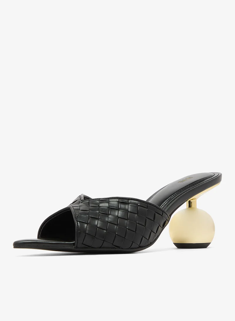 Jw Pei Black Ellie Braided Sphere Heels for Women | Best Price UAE