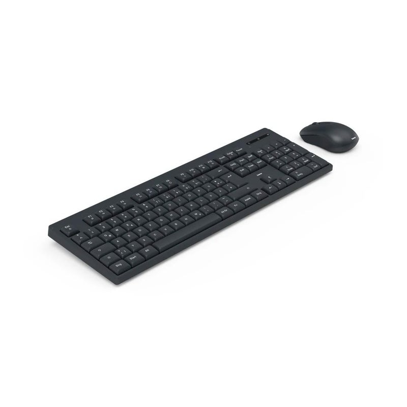 Hama WKM-100 Wireless Keyboard and Mouse Set, Black, Full Format with Number Block, 2.4 GHz, 10 m Range - Image 4