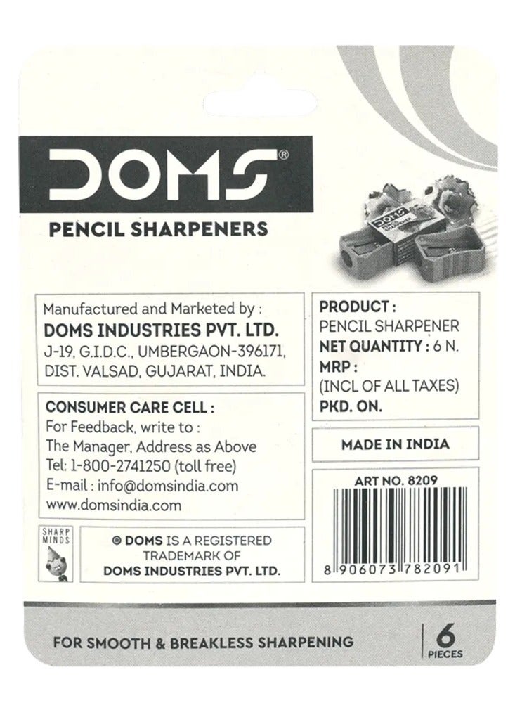 دومس مبراة أقلام الرصاص من دومس في عبوة من 6 قطع - Image 2