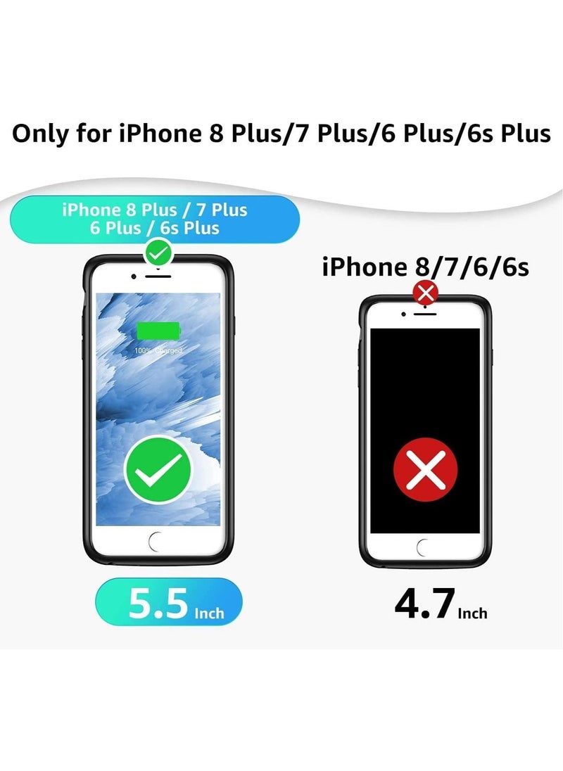 Generic - Battery Case for iPhone 6s Plus/6 Plus/7 Plus/8 Plus,4000mAh Portable Charging Case External Battery Pack for iPhone 6s Plus/6 Plus/7 Plus/8 Plus Rechargeable Charger Case Backup Power Ban - Image 1