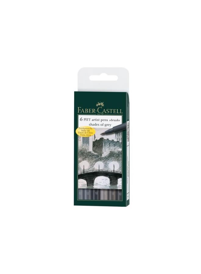 FABER-CASTELL Set Of 6 Shadrs-B Artist Fine Brush Pen  - Image 2