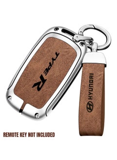 HYUNDAI Hyundai Logo Key Chain - Super Finish Metal Ring PU Leather Strap Keychain Home Keychain Car Keychain- 1Pcs  - Image 2