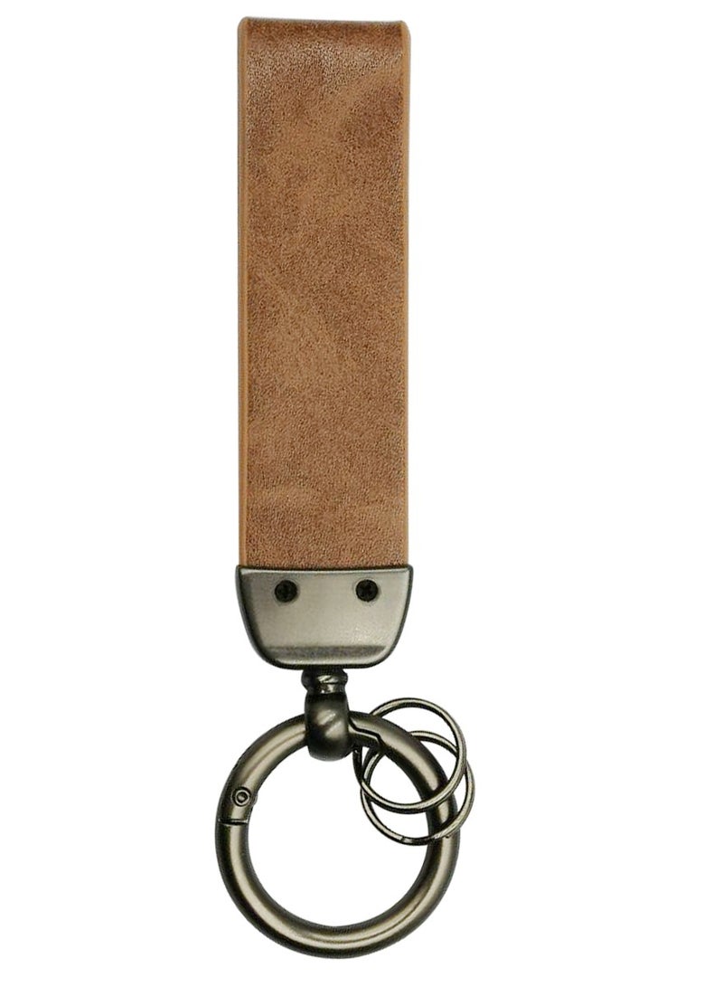 HYUNDAI Hyundai Logo Key Chain - Super Finish Metal Ring PU Leather Strap Keychain Home Keychain Car Keychain- 1Pcs  - Image 4