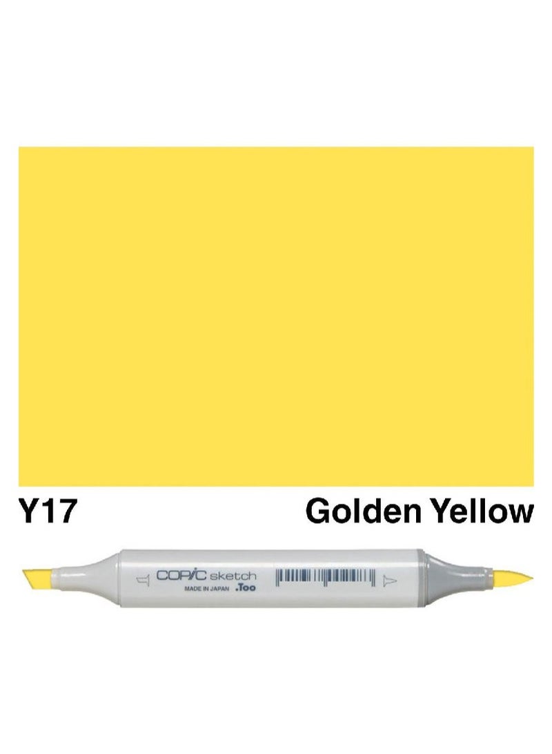 Sketch Y-17 Graphic Art Marker Golden Yellow Twin Tip