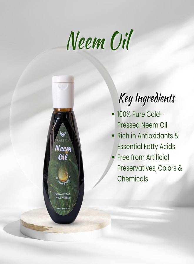 CAREUS Care Us Pure Neem Oil for Skin & Hair | Zero Preservatives | Body Massage Oil, Hair Oil(50ml) (pack 3) - Image 5