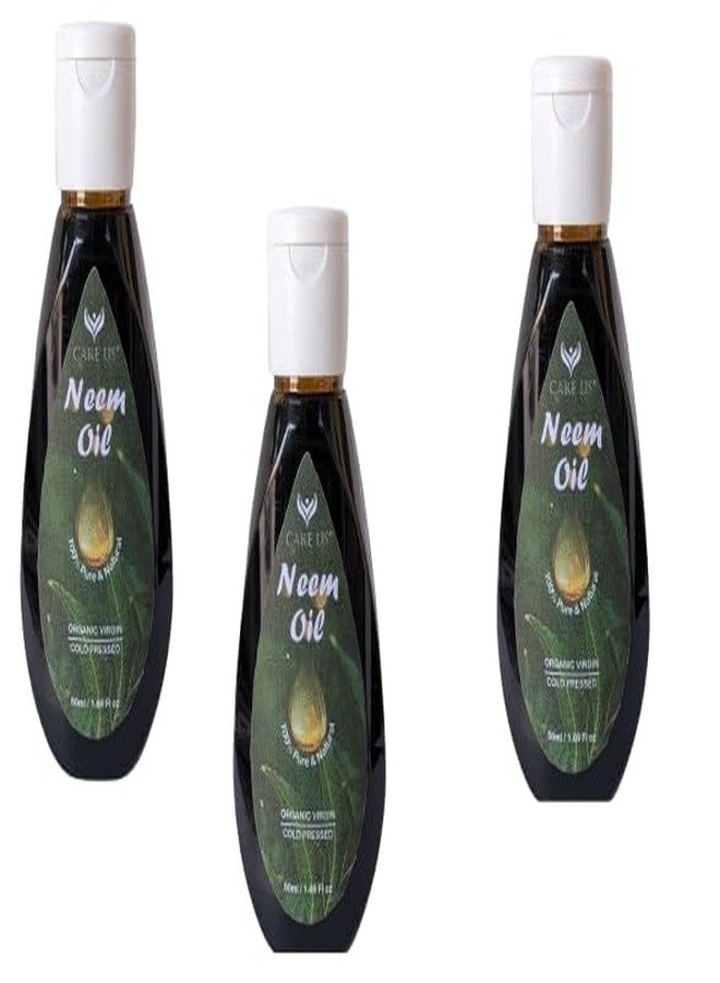 CAREUS Care Us Pure Neem Oil for Skin & Hair | Zero Preservatives | Body Massage Oil, Hair Oil(50ml) (pack 3) - Image 1