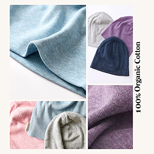 CHARM Toddler Organic Beanie Boys - Slouchy Cotton Kids Warm Knit Hat Girls Navy - Image 2