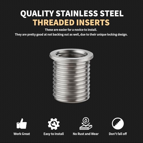 SENNMONN Thread Repair Inserts M10x1.25x14mm Insert Qty 10 Stainless Steel - Image 4