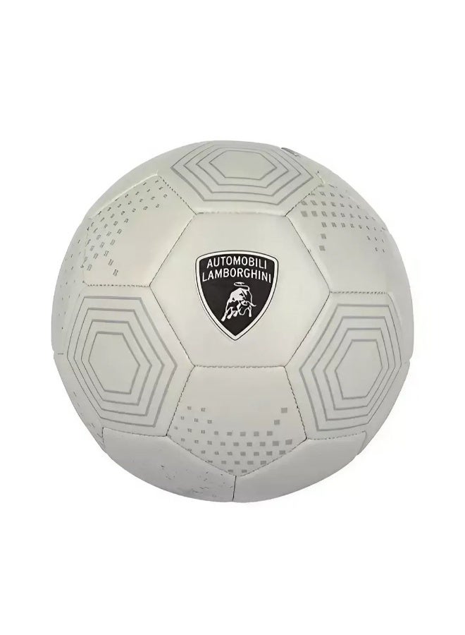 Lamborghini Sewing Soccer Ball (Size 5, Silver)