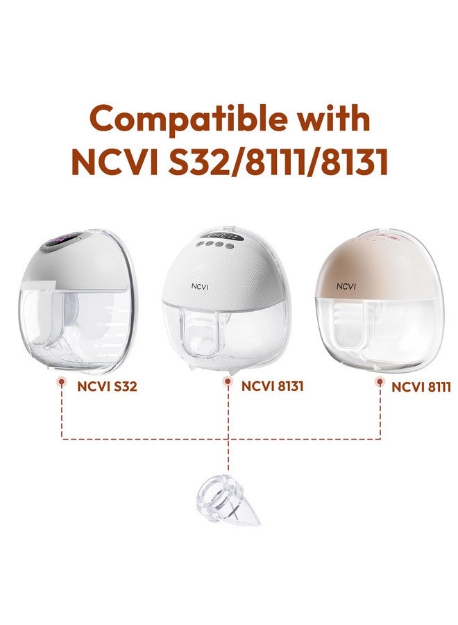 NCVI صمامات دك بيل NCVI متوافقة مع مضخة الثدي القابلة للارتداء NCVI 8111/S32/8131، ملحقات استبدال مضخة الثدي، مجموعة من 2 قطعة - Image 2