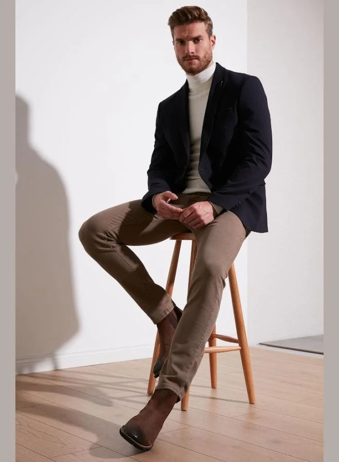 Buratti Buratti Slim Fit 6 Drop Single Slit Blazer Jacket Men's JACKET 2163115 B