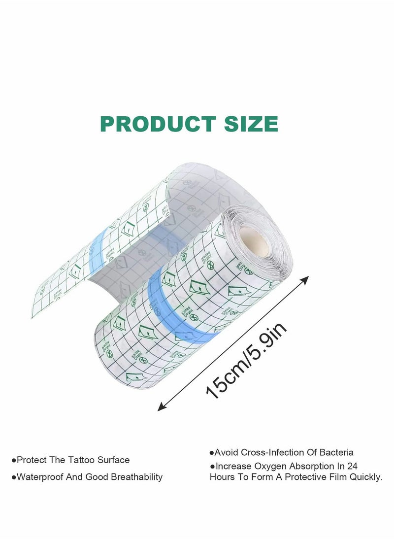 Generic - Tattoo Aftercare Bandage, Transparent Film Dressing, Antibacterial Wound Tape for Healing, Dermalize (2m x 15cm) - Image 1