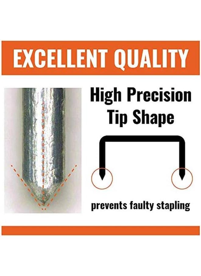Max 35 5M Standard Staples For Usa Leg Length 6Mm 1 4" 100 Staples Per Stick For Use With Hd 50 Hd 50R Hd 50F And Other Standard Staplers 0.25" Leg Length 0.5" Crown Width 5000 Count  - Image 3