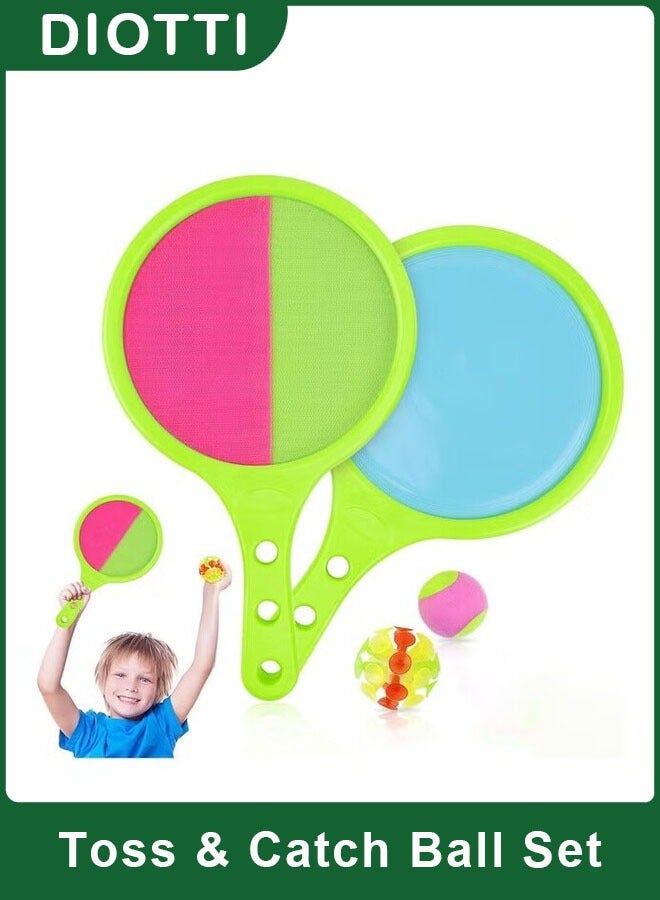 DIOTTI Velcro Ball and Catch Game, Kids Toss and Catch Ball Set, Outdoor Catching Ball Paddle Toys for Ages 4-8, Beach Paddle Ball Sets for Yard and Outside Activities Summer(Style 1) - Image 1