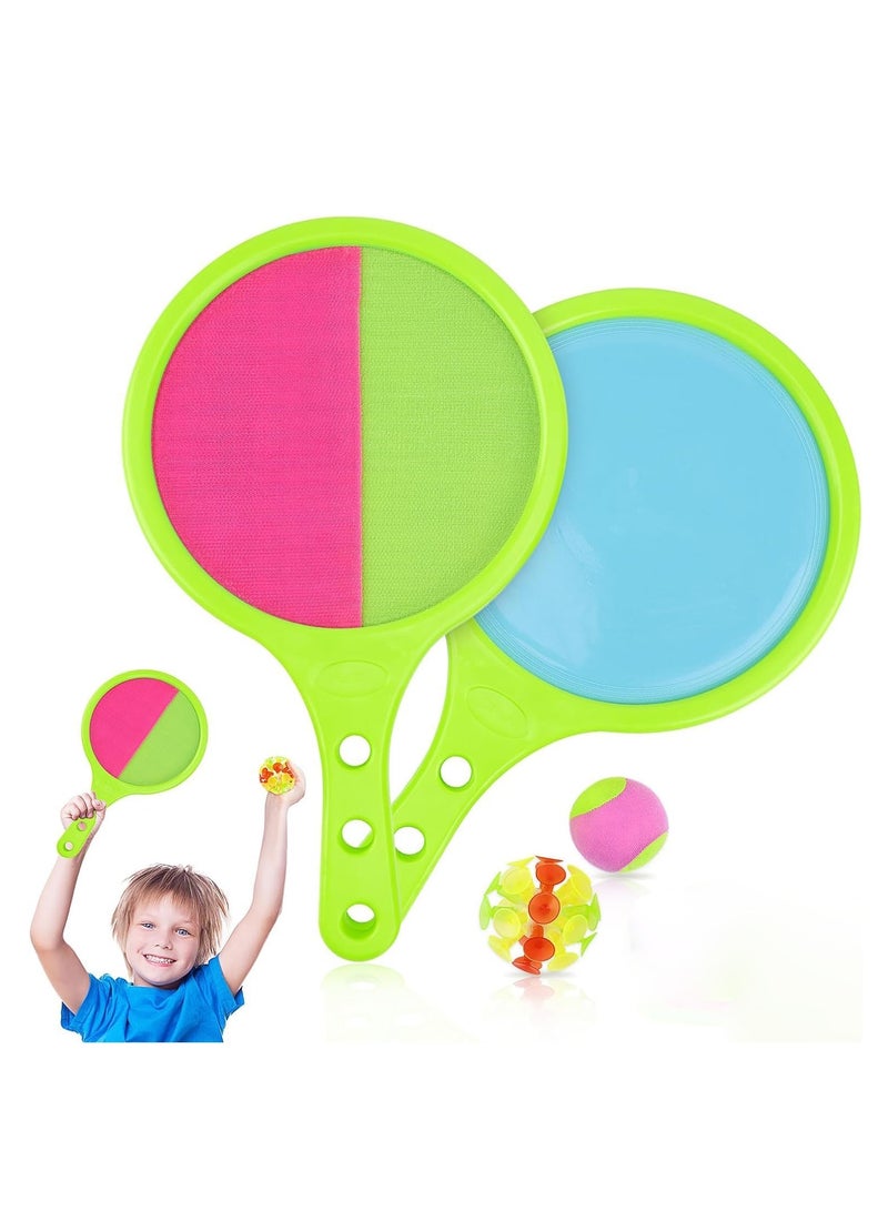 DIOTTI Velcro Ball and Catch Game, Kids Toss and Catch Ball Set, Outdoor Catching Ball Paddle Toys for Ages 4-8, Beach Paddle Ball Sets for Yard and Outside Activities Summer(Style 1) - Image 1