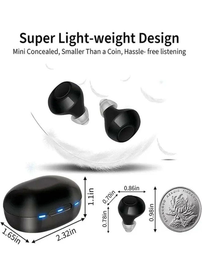 HP SOUND PLUS HEARING AID Wireless Ear Bud Sound Enhancement Rechargeable Amplifier Hearing Aid BLACK NEW 2 - Image 3