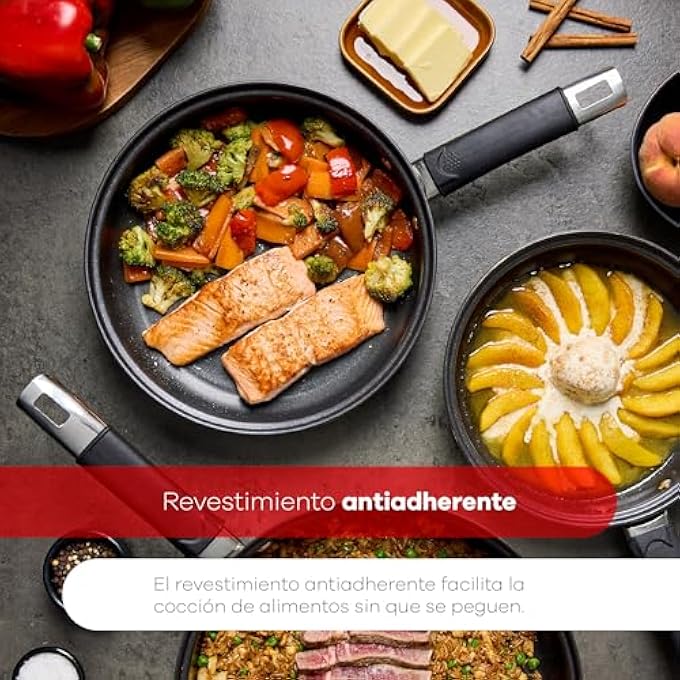 بيرجنر طقم مغرفة 6 قطع من المقالي 202428 سم، 3 واقيات من الفولاذ المقاوم للصدأ، طلاء غير لاصق، مقابض سيليكون، أجزاء كاملة خالية من حمض بيرفلورو الأوكتانويك - Image 5