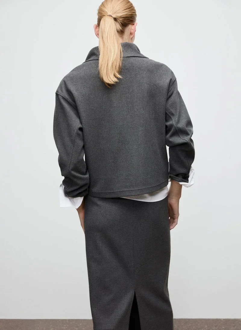 MANGO Turtleneck sweatshirt with zip