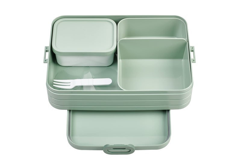 Mepal Bento Box Large - Lunch Box with Bento Box - for 4 Sandwiches or 8 Slices of Bread - Lunch Box for Sandwiches, Small Snacks & Left Overs - Lunch Box Adults - Nordic sage - Image 1