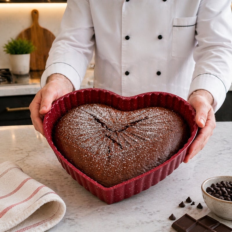 Heart Shaped Granite Non Stick Baking Pan Cake and Dessert Mold 21cm - A1-39 - Image 2