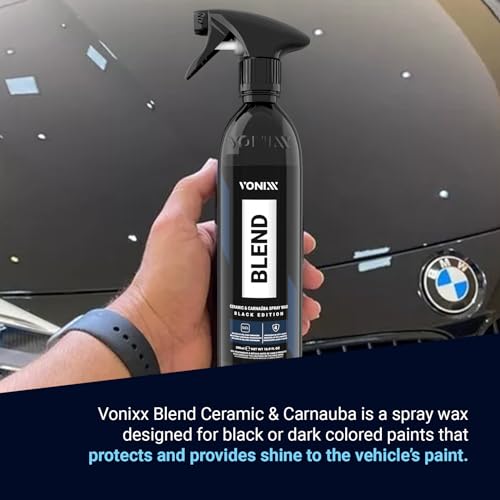 Vonixx Blend Ceramic & Carnauba Spray Wax - Black Edition | Deep Shine for Dark Paints | Superior Automotive Care Solution | Conceals Swirls and Scratches | Car wax Essential | 16.9 fl oz (500 ml) - Image 3