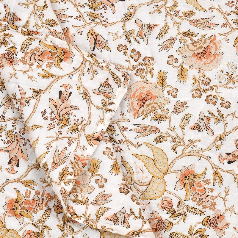 SIBLEY SIBLEY 300 TC Microfiber Single Bed Gold Print Heritage Jaipuri Razai Jaipuri Rajai Ac Quilt for Winter Soft Light Weight Rajasthani Traditional Cotton Comforter 55 x 85 inch  - Image 5