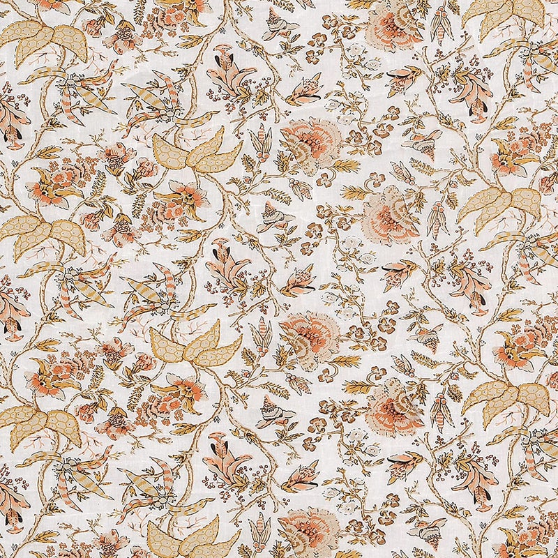 SIBLEY SIBLEY 300 TC Microfiber Single Bed Gold Print Heritage Jaipuri Razai Jaipuri Rajai Ac Quilt for Winter Soft Light Weight Rajasthani Traditional Cotton Comforter 55 x 85 inch  - Image 4