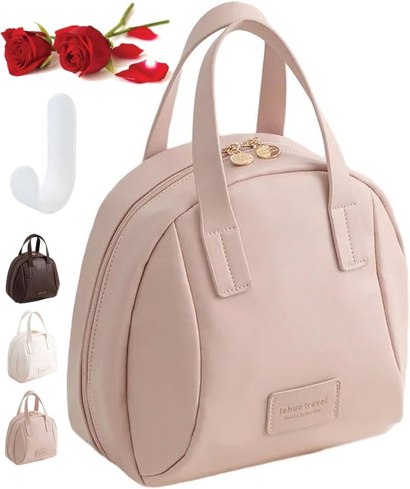 KARDIFF MultiLayered ShellShaped Cosmetic Bag Multi Layered Makeup Bag Shell Shaped Tote Travel Bag For Women pink - Image 1
