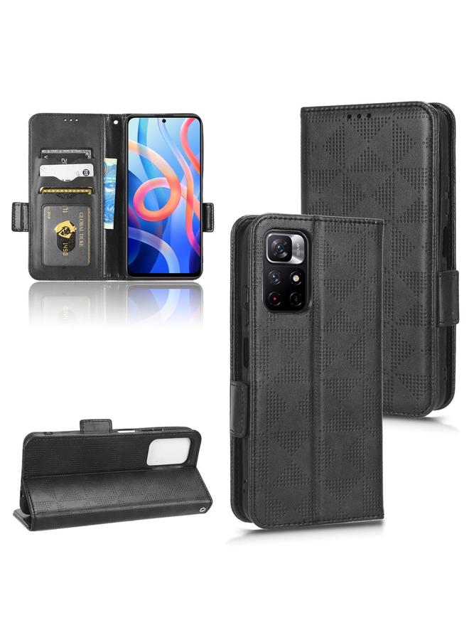 Case For Xiaomi Redmi 10/Note 11S 5G/Poco M4 Pro 5G Symmetrical Triangle Leather Phone Case
