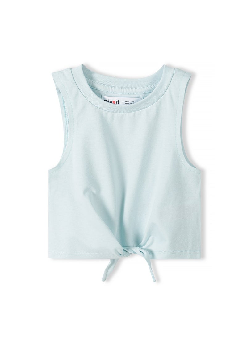 MINOTI Girls Sleeveless Top with Front Tie  - Image 1