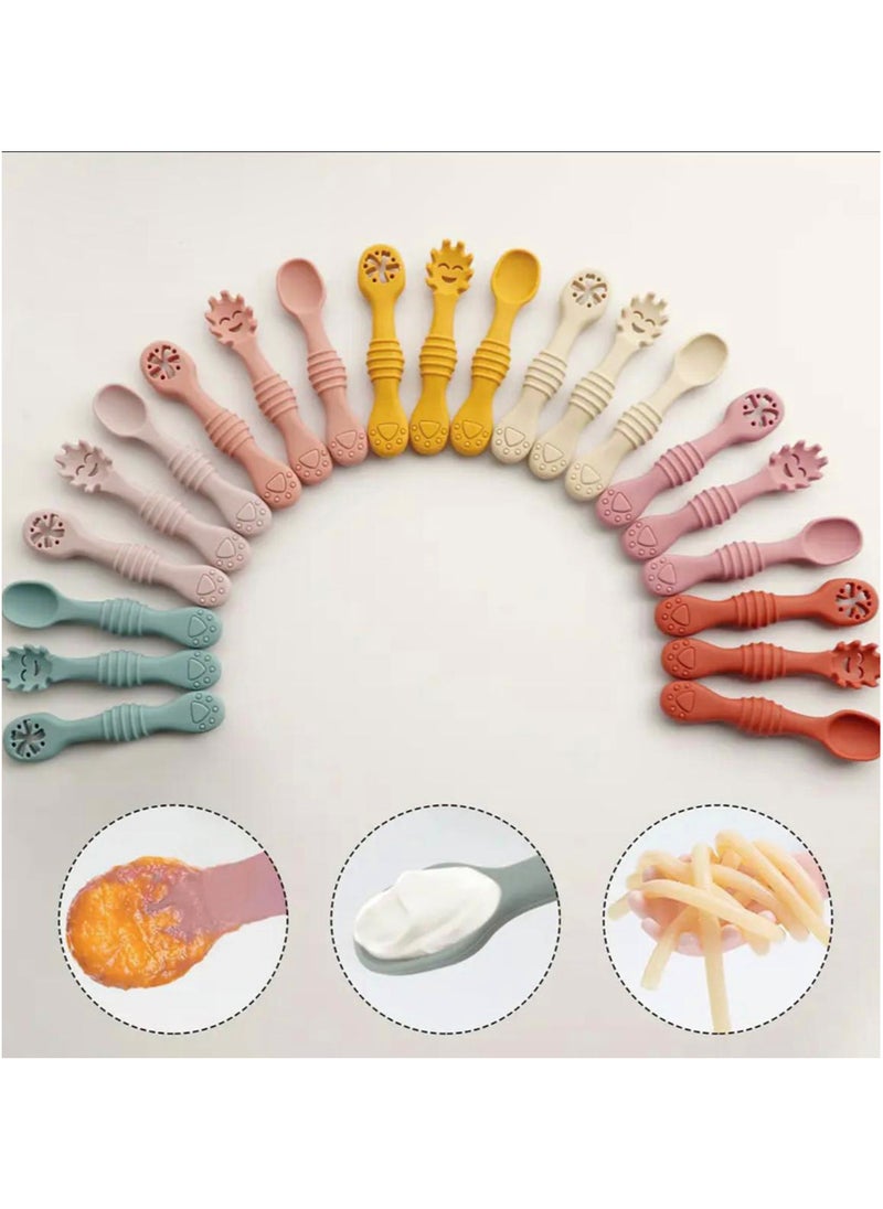 TOT - TOT KiddyBite: Baby Silicon Spoons and Fork Set for Feeding - Image 1
