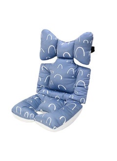Baby Pushchair Seat Liners Pram Liner 100% Cotton Baby Stroller Liner Pad Seat Cover Padded Universal Seat Cushion Pad Stroller Pram Pushchair For Toddler Infant （Blue）
