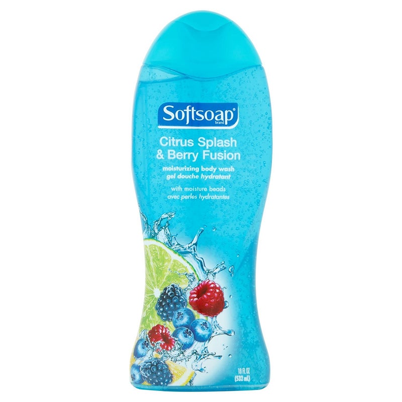 Softsoap Moisturizing Body Wash - Citrus Splash & Berry Fusion - Net Wt. 18 FL OZ (532 mL) Per Bottle - Pack of 3 Bottles - Image 2