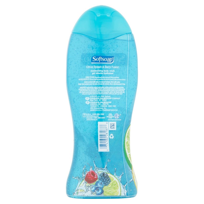 Softsoap Moisturizing Body Wash - Citrus Splash & Berry Fusion - Net Wt. 18 FL OZ (532 mL) Per Bottle - Pack of 3 Bottles - Image 5