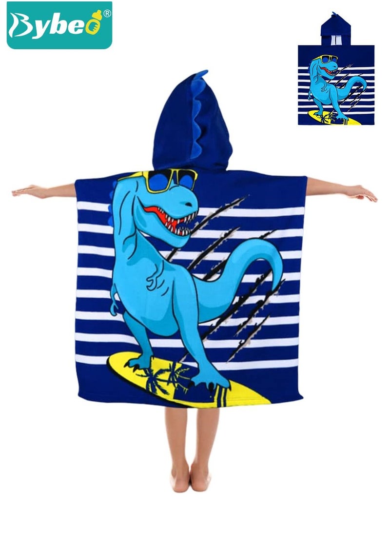 Bybeo Kids Poncho Hooded Towels, Quick Dry Toddler Bath Towel, Cute Dinosaur Beach Swimming Towels with Hood for Boys Girls Children  - Image 5